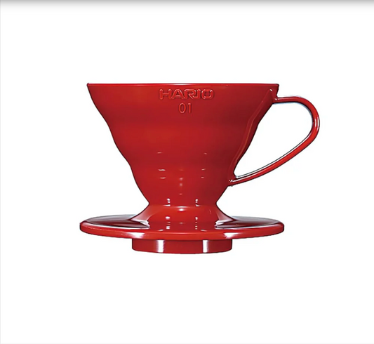Hario V60-01 Plastic Coffee Dripper (Red)